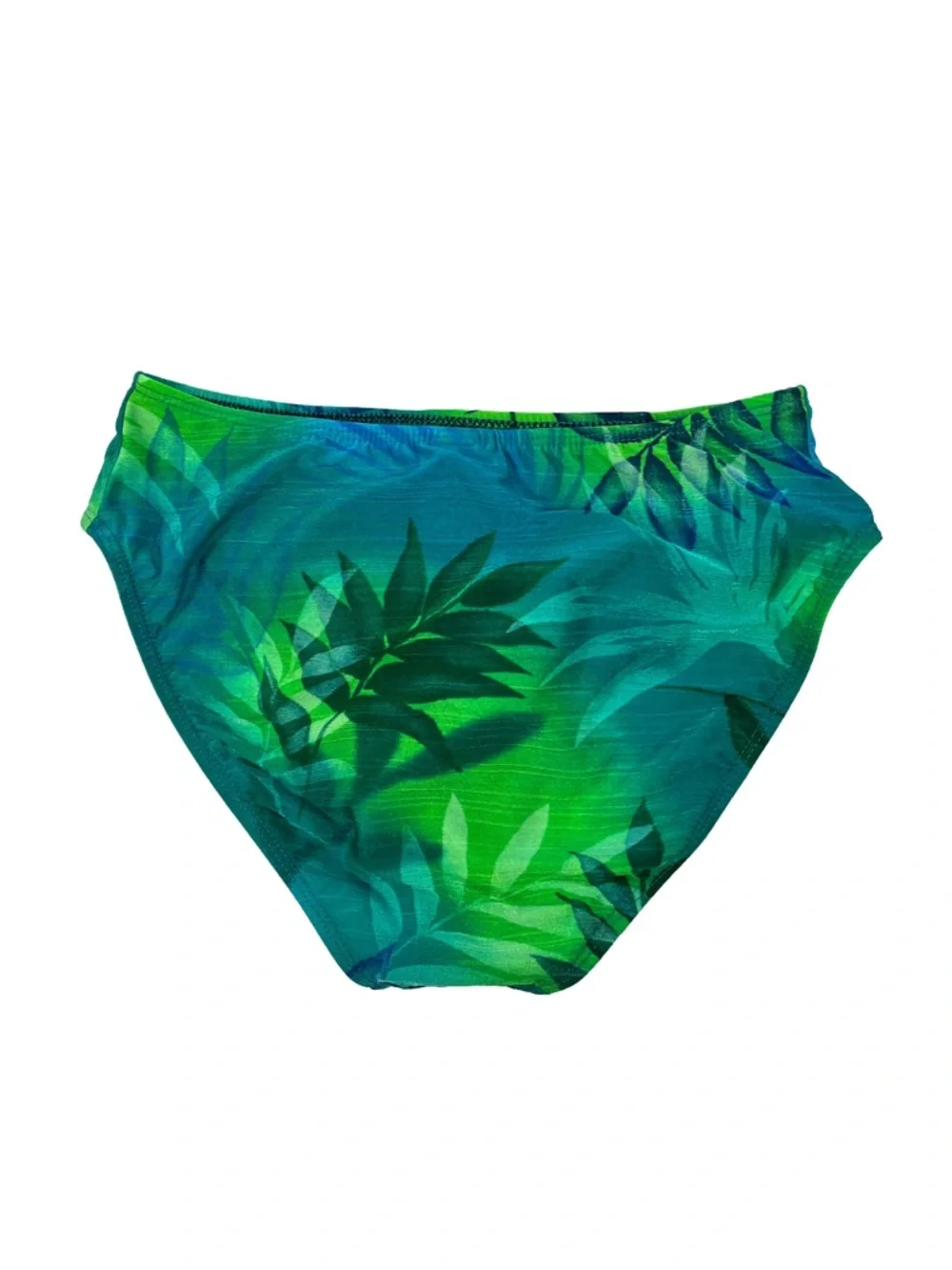 Athena Collection Green Teal Tropical Leaves Bikini Bottoms, size 6